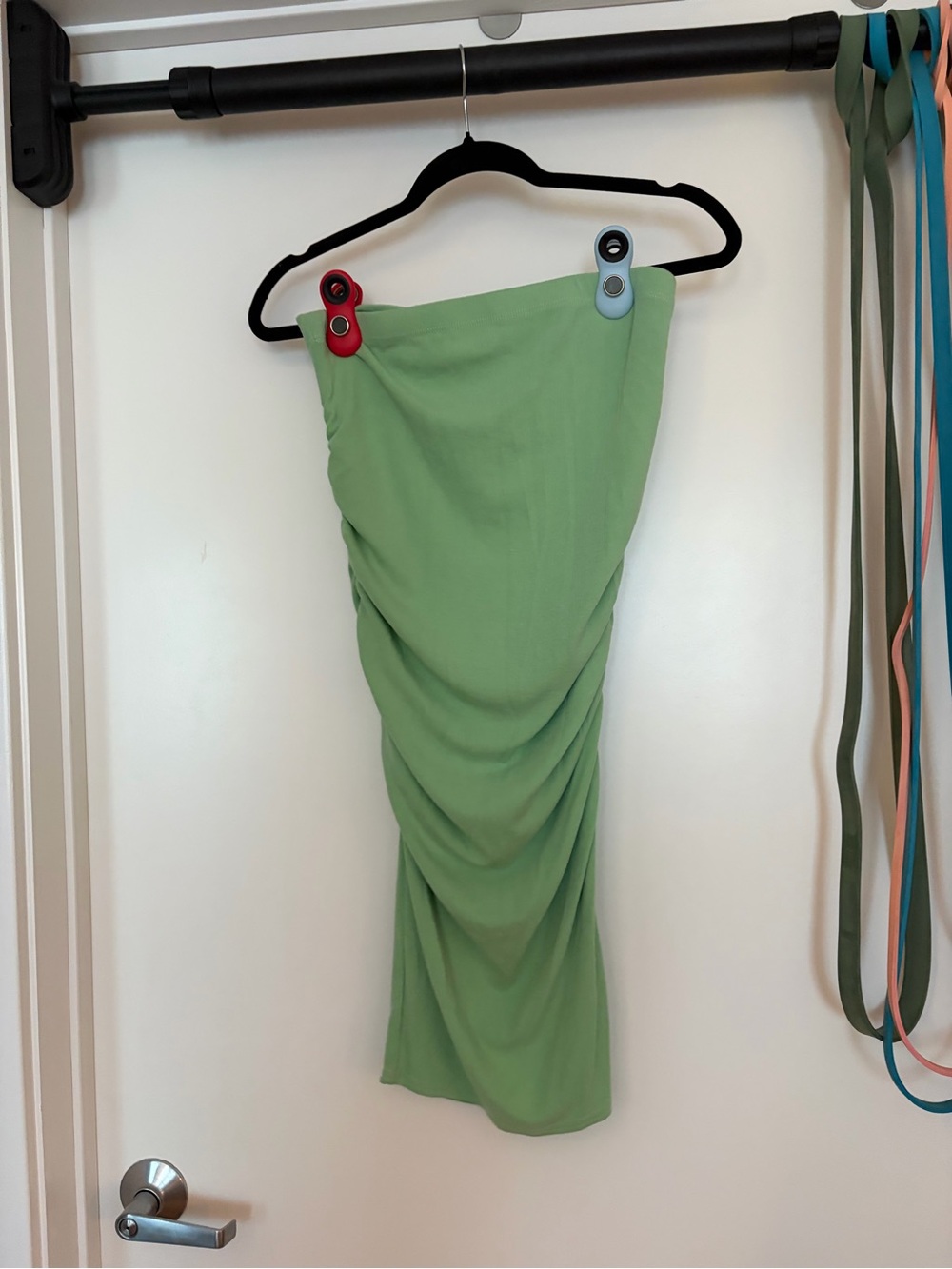 Free People Beachy Green Ruched Tube Dress
